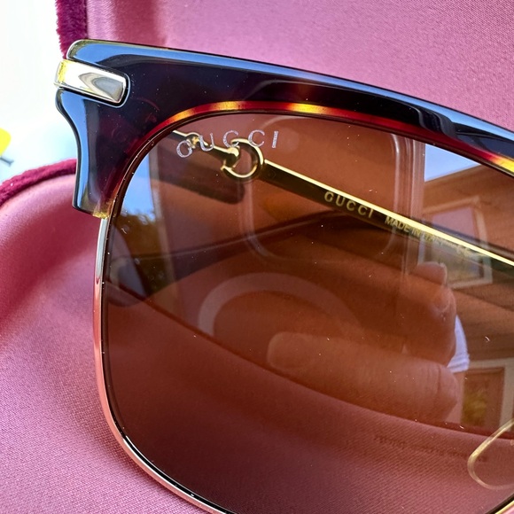 NWT Gucci 56mm Horsebit Unisex sunglasses full inclusion 56-18-145 - Picture 6 of 16